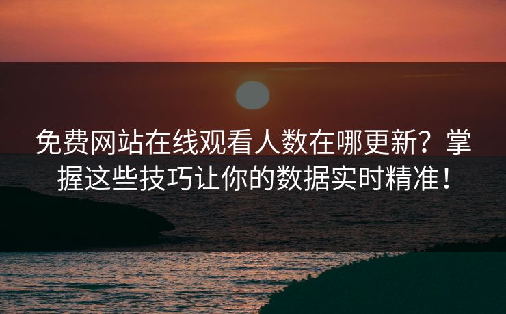 免费网站在线观看人数在哪更新？掌握这些技巧让你的数据实时精准！