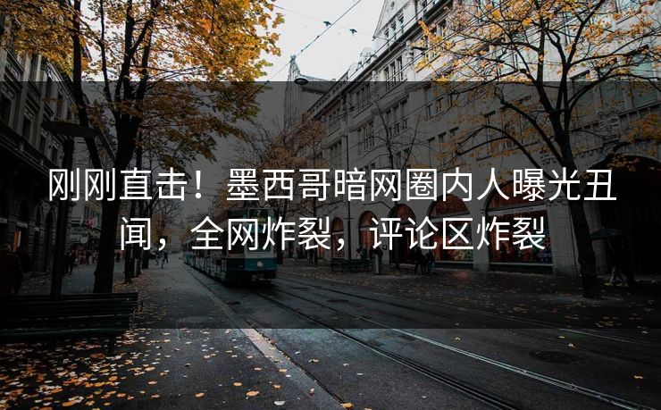 刚刚直击！墨西哥暗网圈内人曝光丑闻，全网炸裂，评论区炸裂