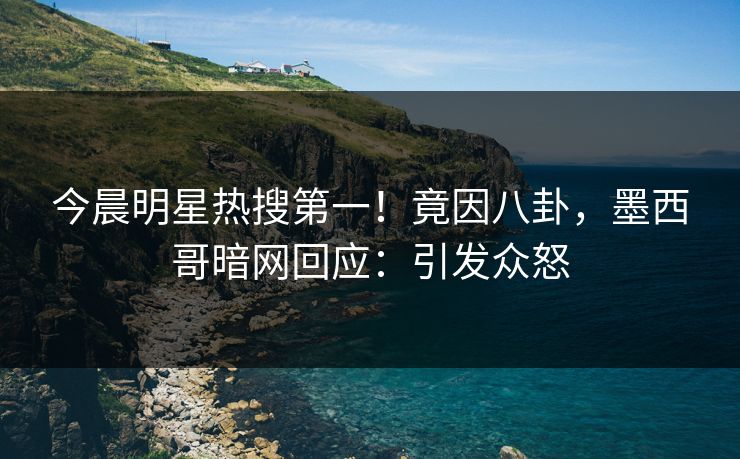 今晨明星热搜第一！竟因八卦，墨西哥暗网回应：引发众怒